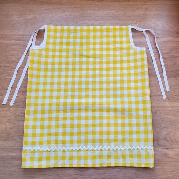 Girl's Vintage 70s Yellow Gingham Dress - Picture 3 of 4
